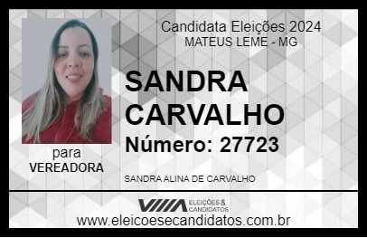 Candidato SANDRA CARVALHO 2024 - MATEUS LEME - Eleições