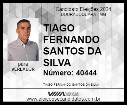 Candidato TIAGO FERNANDO SANTOS DA SILVA 2024 - DOURADOQUARA - Eleições