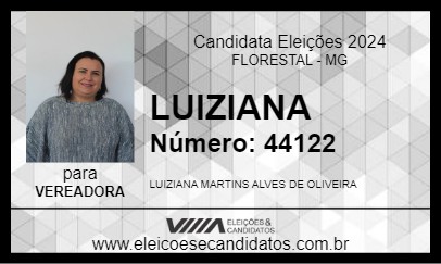 Candidato LUIZIANA 2024 - FLORESTAL - Eleições