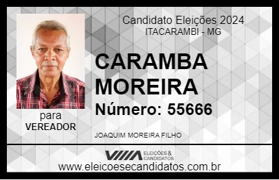 Candidato CARAMBA MOREIRA 2024 - ITACARAMBI - Eleições