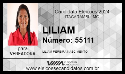 Candidato LILIAM 2024 - ITACARAMBI - Eleições