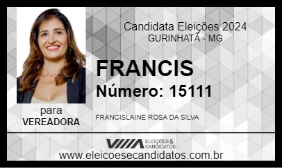 Candidato FRANCIS 2024 - GURINHATÃ - Eleições