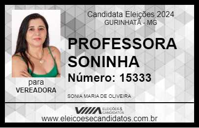 Candidato PROFESSORA SONINHA 2024 - GURINHATÃ - Eleições