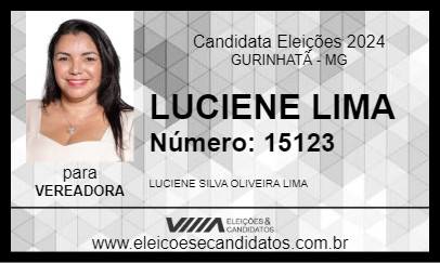 Candidato LUCIENE LIMA 2024 - GURINHATÃ - Eleições