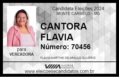 Candidato CANTORA FLAVIA 2024 - MONTE CARMELO - Eleições