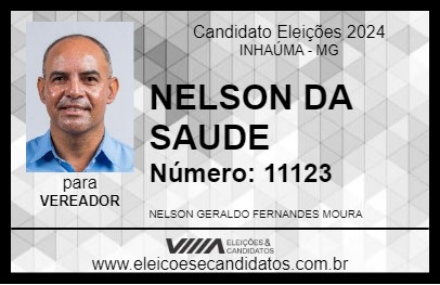 Candidato NELSON DA SAUDE 2024 - INHAÚMA - Eleições