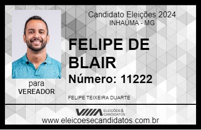 Candidato FELIPE DE BLAIR 2024 - INHAÚMA - Eleições