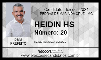 Candidato HEIDIN HS 2024 - PEDRAS DE MARIA DA CRUZ - Eleições