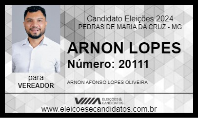 Candidato ARNON LOPES 2024 - PEDRAS DE MARIA DA CRUZ - Eleições