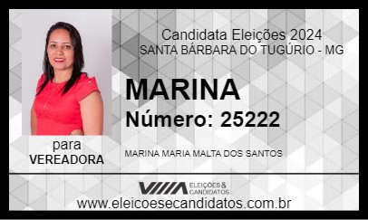 Candidato MARINA 2024 - SANTA BÁRBARA DO TUGÚRIO - Eleições