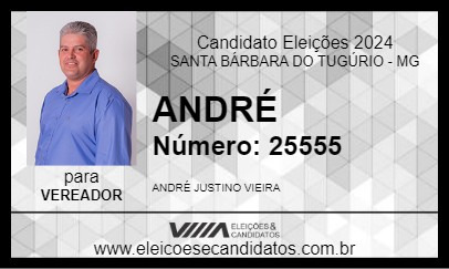 Candidato ANDRÉ 2024 - SANTA BÁRBARA DO TUGÚRIO - Eleições