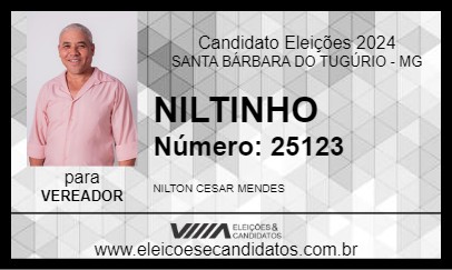 Candidato NILTINHO 2024 - SANTA BÁRBARA DO TUGÚRIO - Eleições