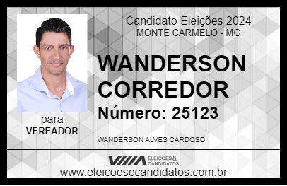 Candidato WANDERSON CORREDOR 2024 - MONTE CARMELO - Eleições