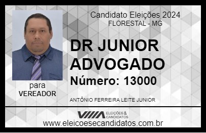 Candidato DR JUNIOR ADVOGADO 2024 - FLORESTAL - Eleições