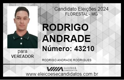 Candidato RODRIGO ANDRADE 2024 - FLORESTAL - Eleições