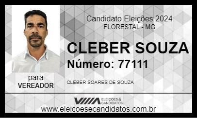 Candidato CLEBER SOUZA 2024 - FLORESTAL - Eleições