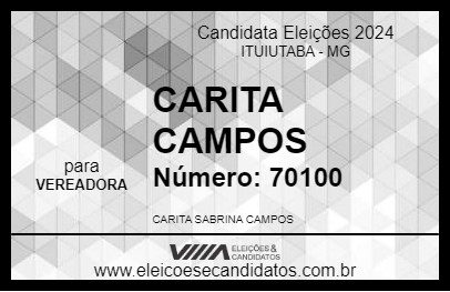 Candidato CARITA CAMPOS 2024 - ITUIUTABA - Eleições