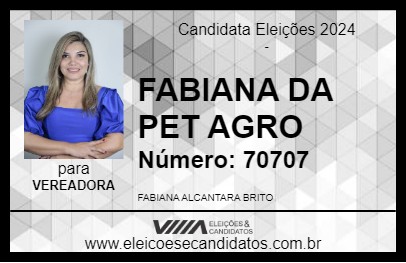 Candidato FABIANA DA PET AGRO  2024 - ITUIUTABA - Eleições