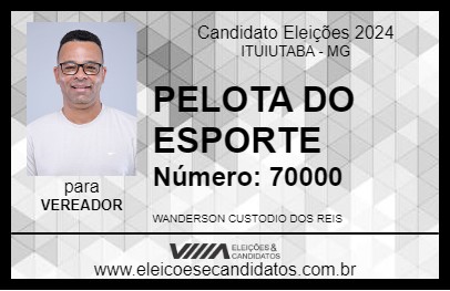 Candidato PELOTA DO ESPORTE  2024 - ITUIUTABA - Eleições