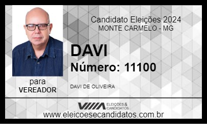 Candidato DAVI 2024 - MONTE CARMELO - Eleições