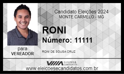 Candidato RONI 2024 - MONTE CARMELO - Eleições