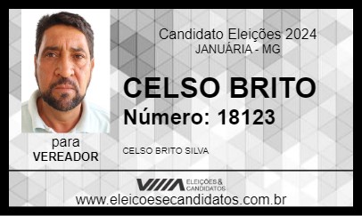 Candidato CELSO BRITO  2024 - JANUÁRIA - Eleições