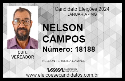 Candidato NELSON CAMPOS  2024 - JANUÁRIA - Eleições