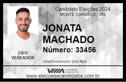 Candidato JONATA MACHADO 2024 - MONTE CARMELO - Eleições