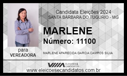 Candidato MARLENE 2024 - SANTA BÁRBARA DO TUGÚRIO - Eleições