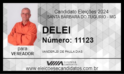 Candidato DELEI 2024 - SANTA BÁRBARA DO TUGÚRIO - Eleições