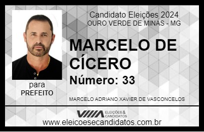 Candidato MARCELO DE CÍCERO 2024 - OURO VERDE DE MINAS - Eleições