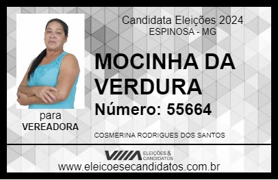 Candidato MOCINHA DA VERDURA 2024 - ESPINOSA - Eleições