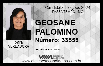 Candidato GEOSANE PALOMINO 2024 - PASSA TEMPO - Eleições