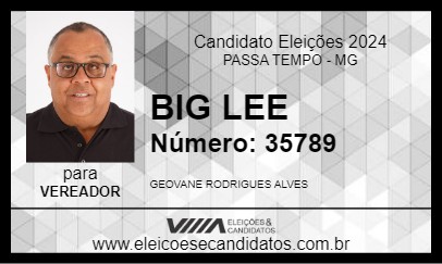 Candidato BIG LEE 2024 - PASSA TEMPO - Eleições