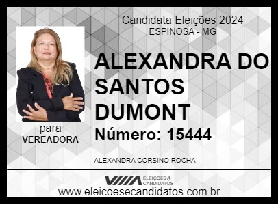 Candidato ALEXANDRA DO SANTOS DUMONT 2024 - ESPINOSA - Eleições