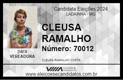 Candidato CLEUSA RAMALHO 2024 - LADAINHA - Eleições