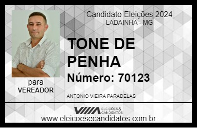 Candidato TONE DE PENHA 2024 - LADAINHA - Eleições