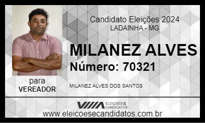 Candidato MILANEZ ALVES 2024 - LADAINHA - Eleições