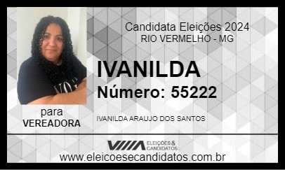 Candidato IVANILDA 2024 - RIO VERMELHO - Eleições