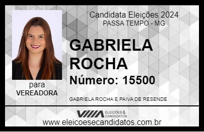 Candidato GABRIELA ROCHA 2024 - PASSA TEMPO - Eleições