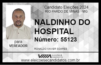 Candidato NALDINHO DO HOSPITAL 2024 - RIO PARDO DE MINAS - Eleições