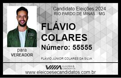 Candidato FLÁVIO COLARES 2024 - RIO PARDO DE MINAS - Eleições