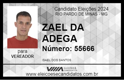 Candidato ZAEL DA ADEGA 2024 - RIO PARDO DE MINAS - Eleições