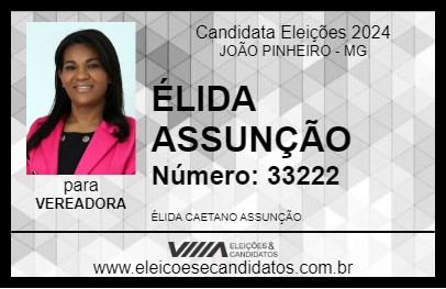 Candidato ÉLIDA ASSUNÇÃO 2024 - JOÃO PINHEIRO - Eleições