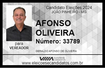 Candidato AFONSO OLIVEIRA 2024 - JOÃO PINHEIRO - Eleições