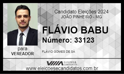 Candidato FLÁVIO BABU 2024 - JOÃO PINHEIRO - Eleições