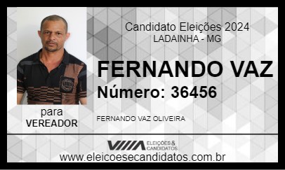 Candidato FERNANDO VAZ 2024 - LADAINHA - Eleições