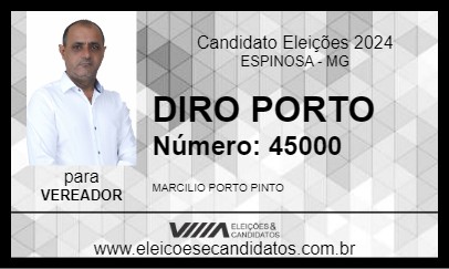 Candidato DIRO PORTO 2024 - ESPINOSA - Eleições