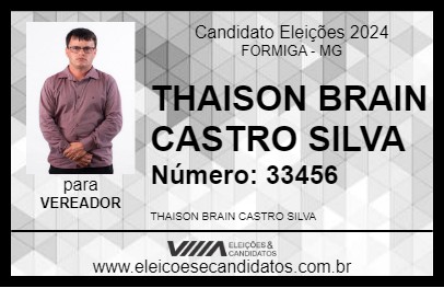 Candidato THAISON DANIEL 2024 - FORMIGA - Eleições