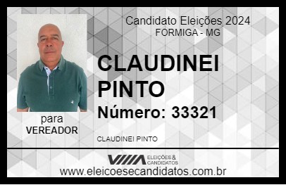 Candidato CLAUDINEI 2024 - FORMIGA - Eleições